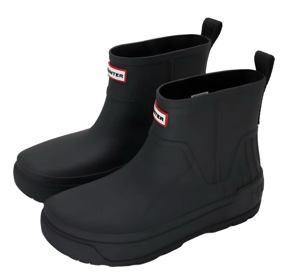 Hunter Womens Wales Waterproof Rain Booties Black Size 7 NWT